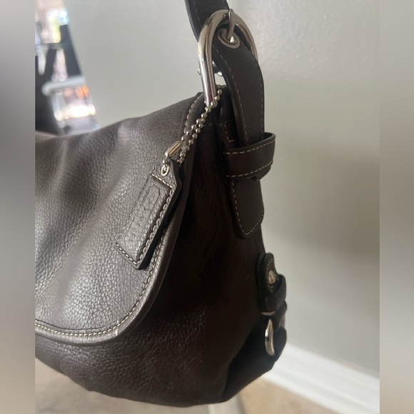 Coach Penelope Brown Pebble Leather Shoulder Handbag (gently loved❤️‍🩹 ) - Picture 6 of 11